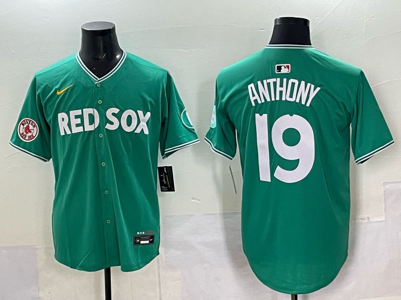 Men 2025 Boston Red Sox #19 Anthony Drak Green Joint Name Nike MLB Jersey 037->boston red sox->MLB Jersey
